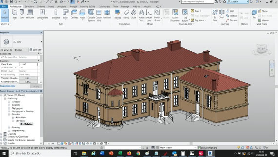 3D modell av en byggnad
